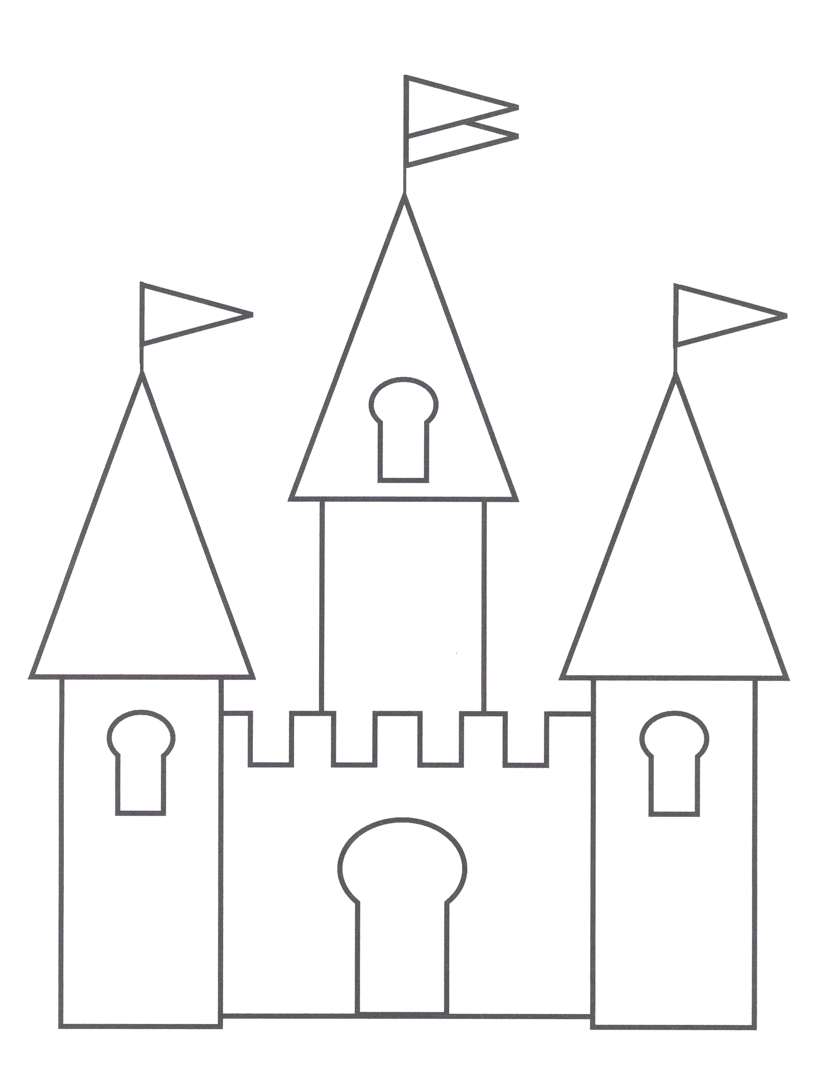 Castles For Kids Coloring Page