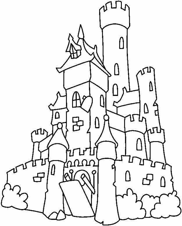 Castles Printable For Kids Coloring Page