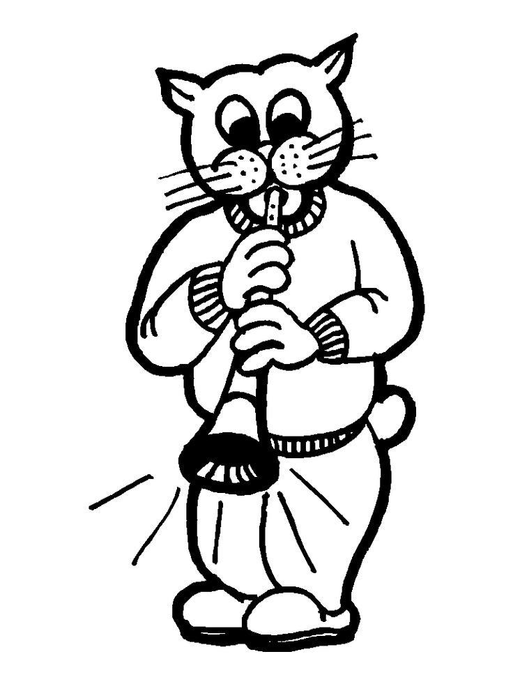 Cat Playing The Clarinet