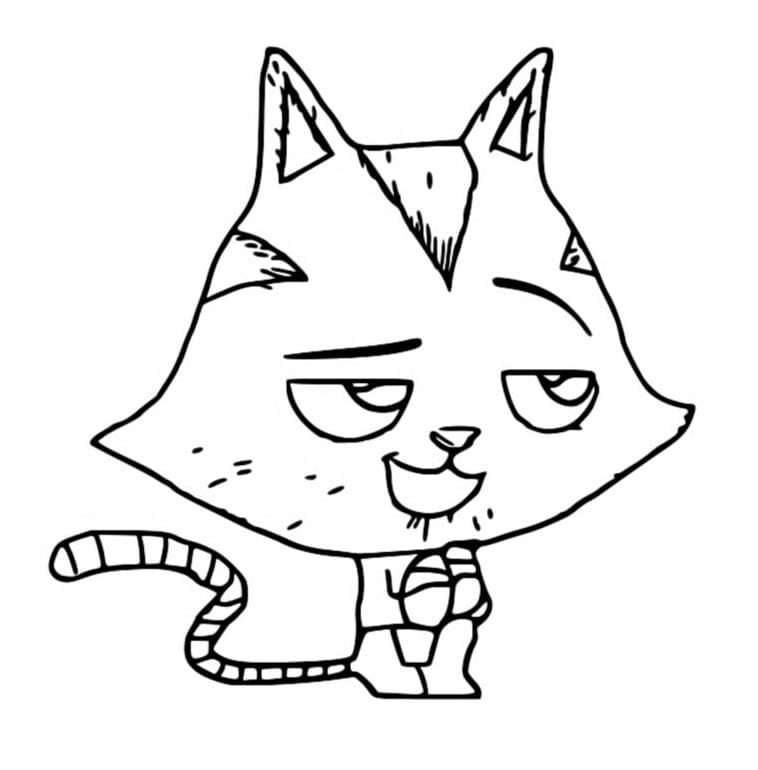 Catrat from Gabby’s Dollhouse Coloring Page