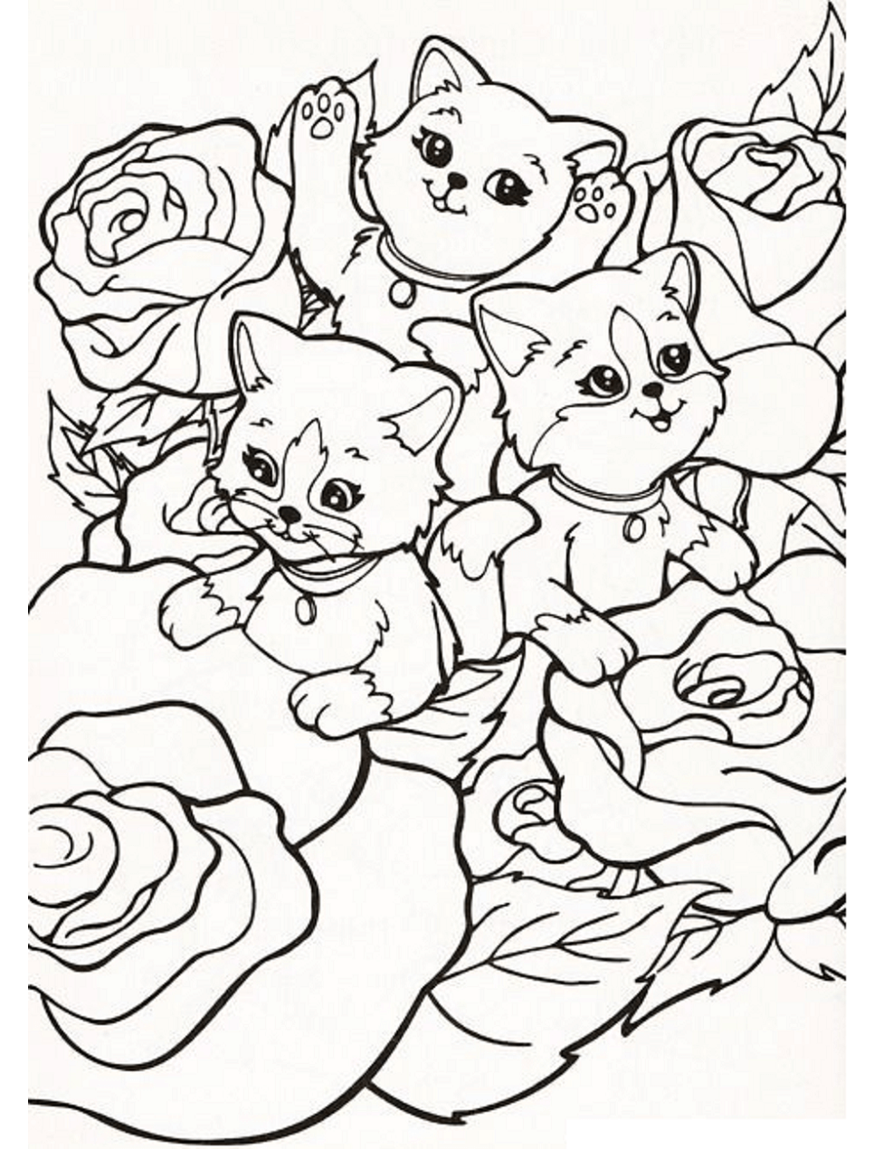 Cats With Roses From Lisa Frank