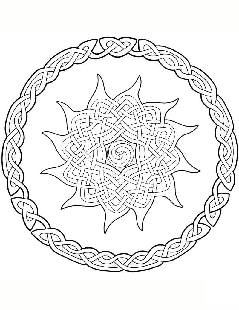 Celtic Mandala Coloring Page