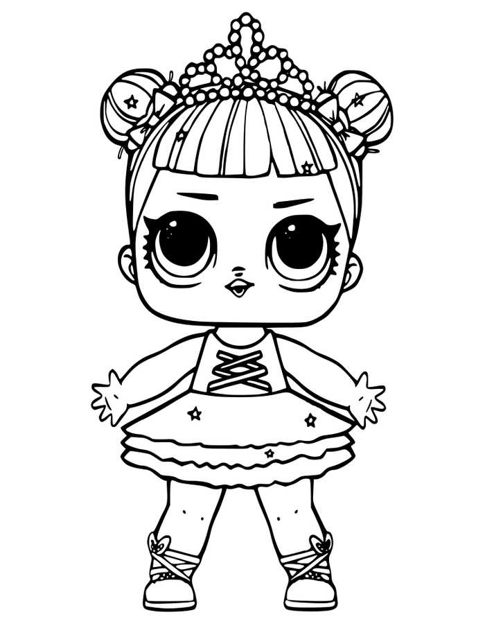 Center Stage Lol Doll Coloring Page
