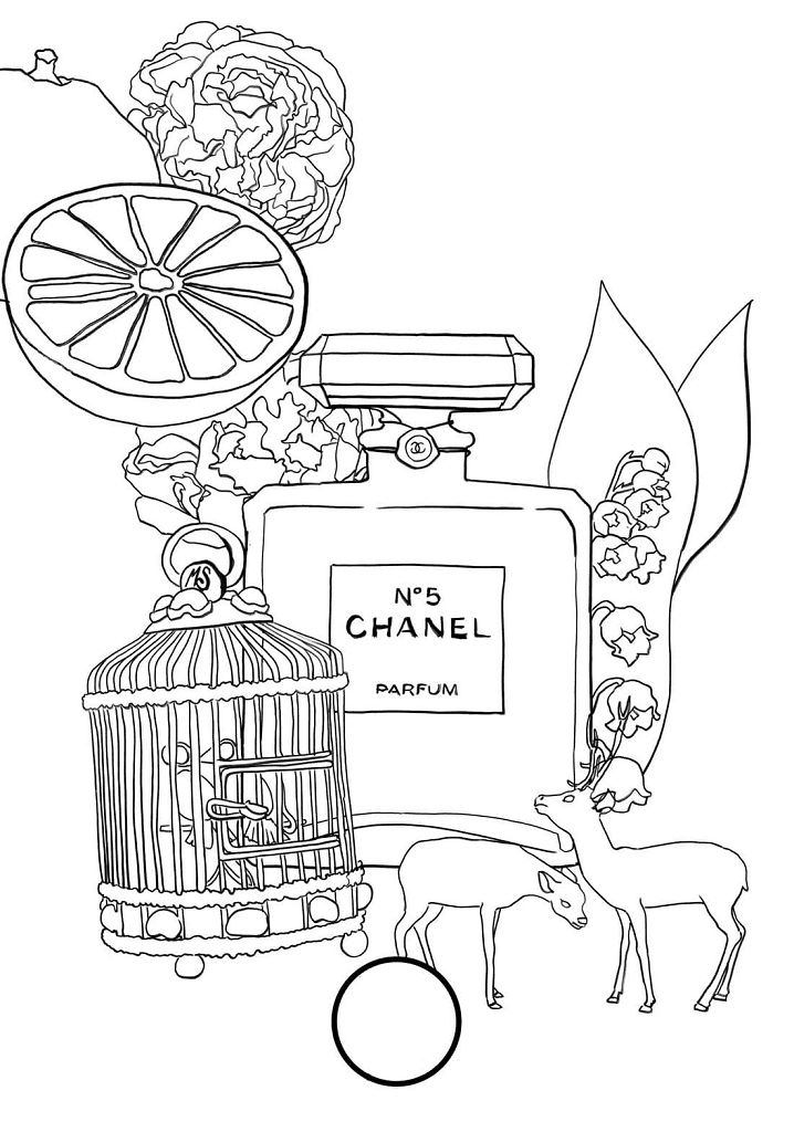 Chanel Perfume Coloring Page