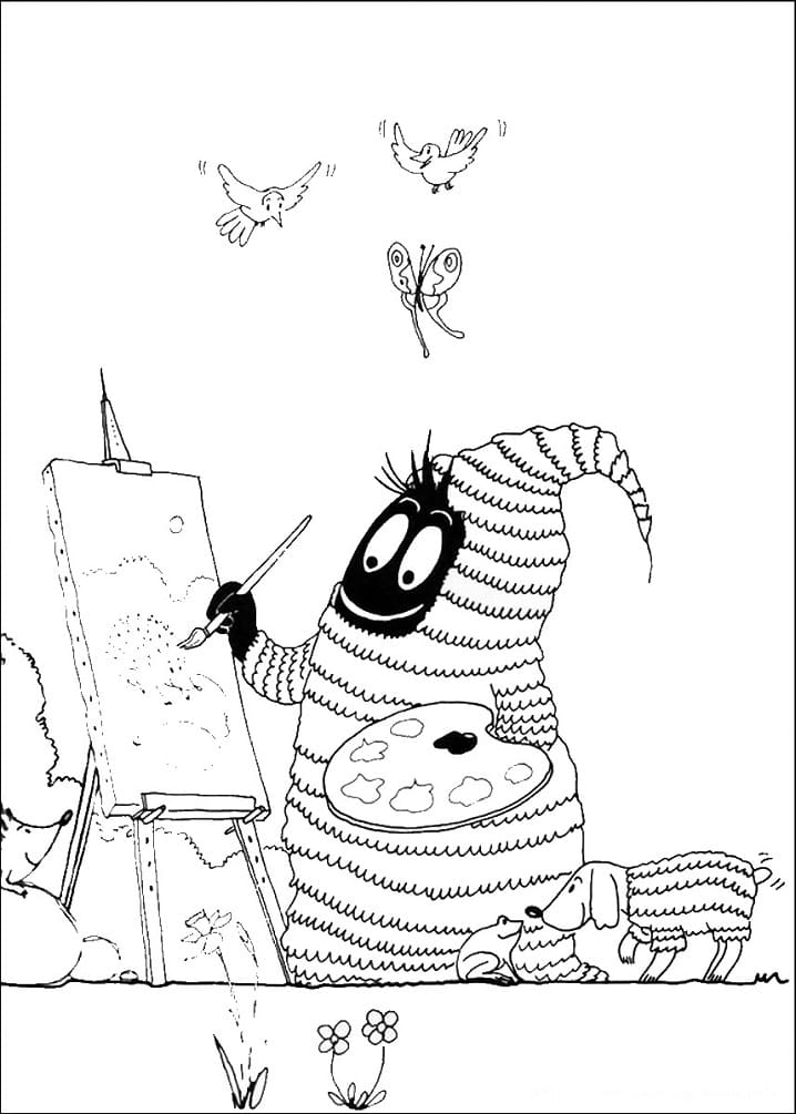 Character from Barbapapa Coloring Page