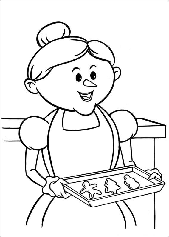 Character from Rudolph Coloring Page