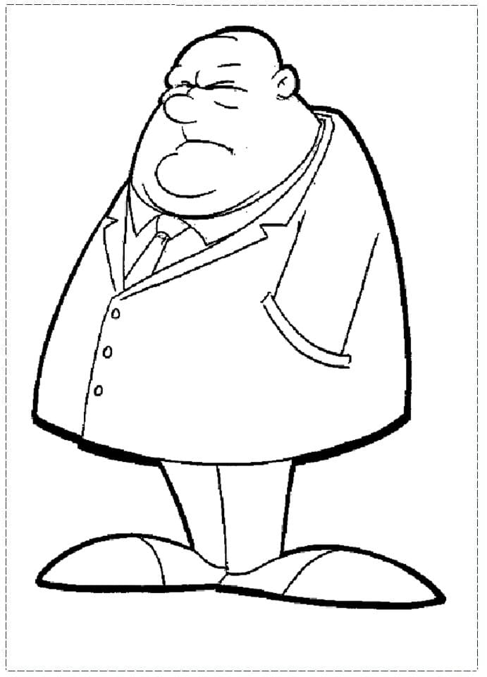 Character in Inspector Gadget Coloring Page