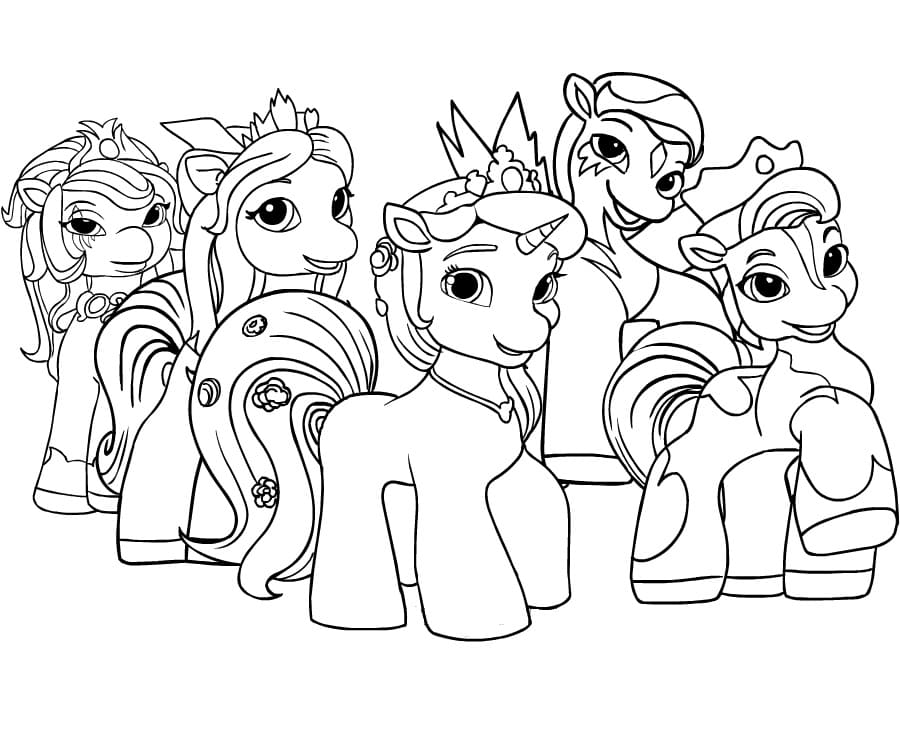 Characters from Filly Funtasia Coloring Page