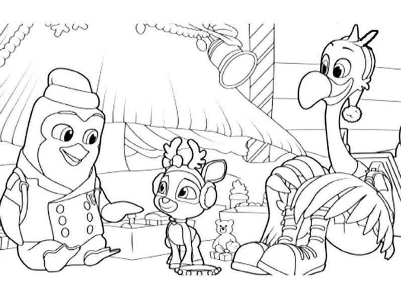 Characters from T.O.T.S 1 Coloring Page