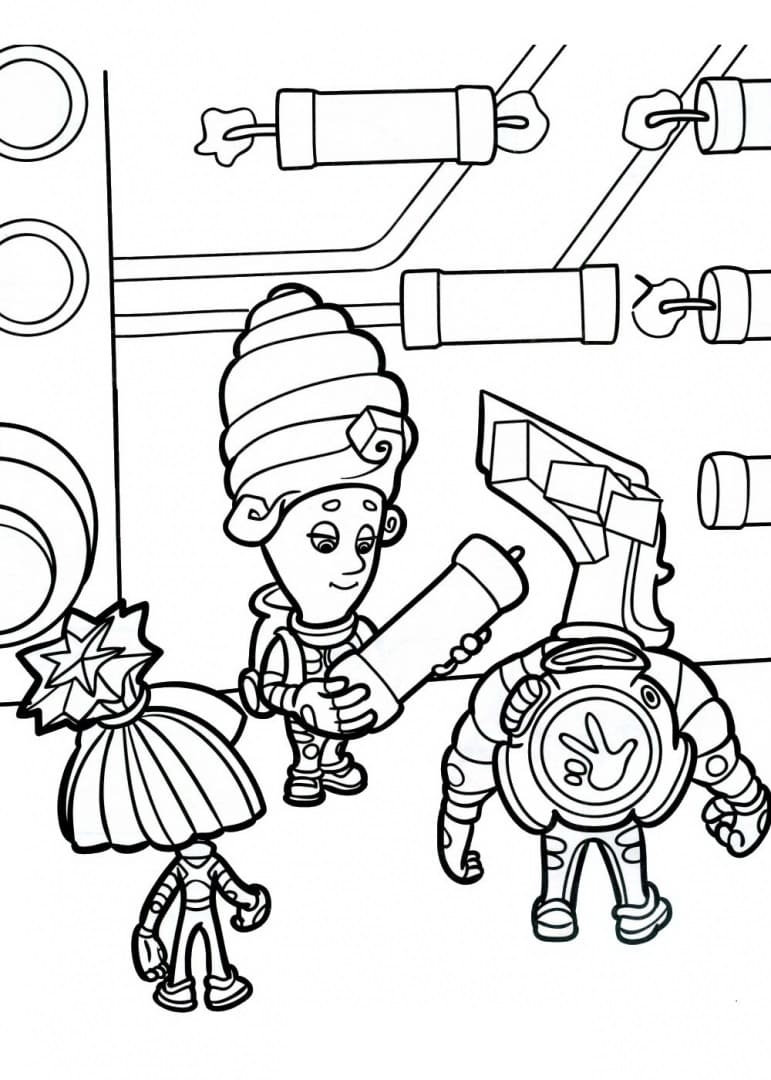 Characters from The Fixies Coloring Page