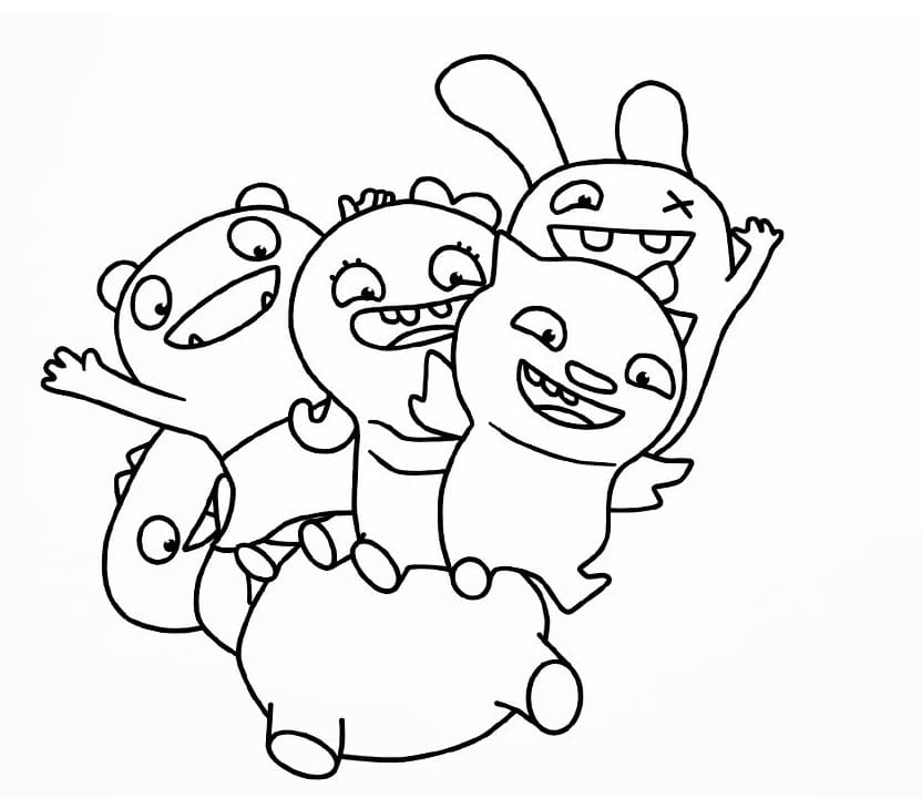 Characters from UglyDolls 1 Coloring Page
