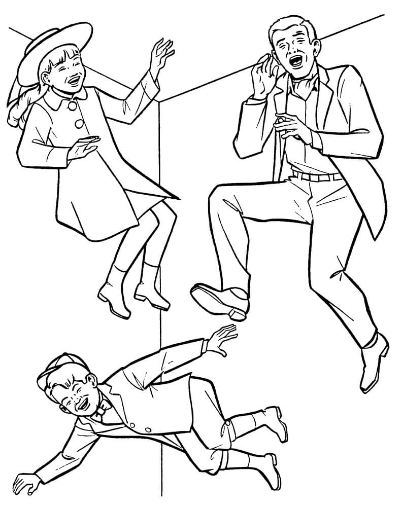 Characters in Mary Poppins Coloring Page