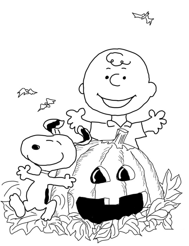 Charlie Brown Halloween Coloring Page