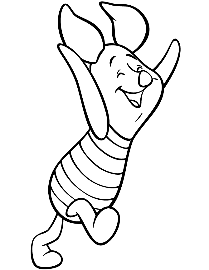 Cheerful Piglet Pig S To Print70a8 Coloring Page