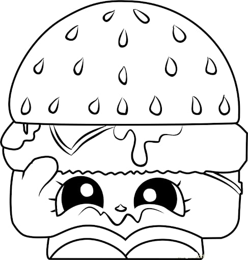 CHEEZEY B Shopkin Coloring Page