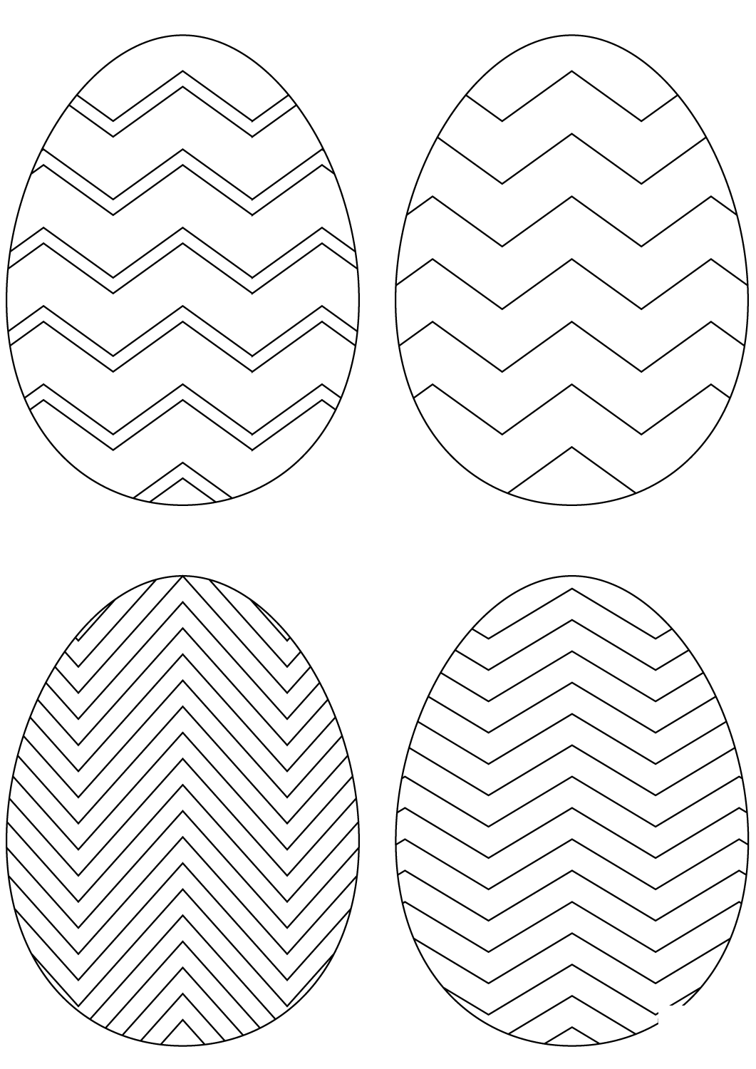 Chevron Easter Eggs Coloring Page