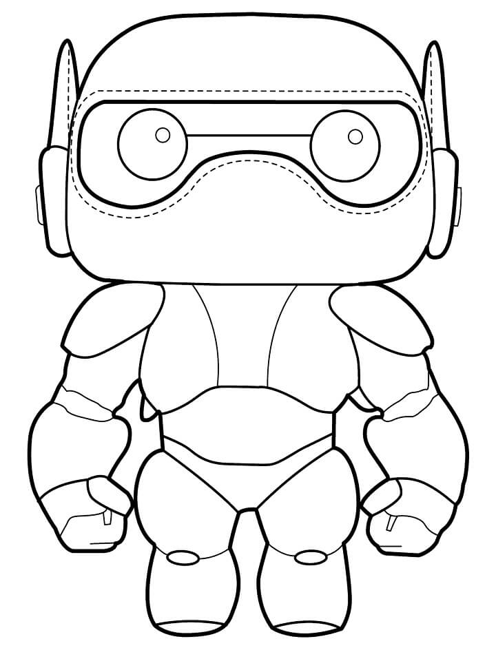 Chibi Armored Baymax Coloring Page
