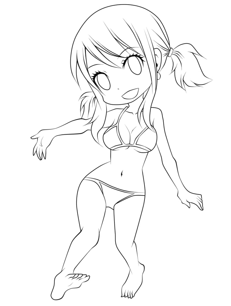 Chibi Lucy Heartfilia Coloring Page