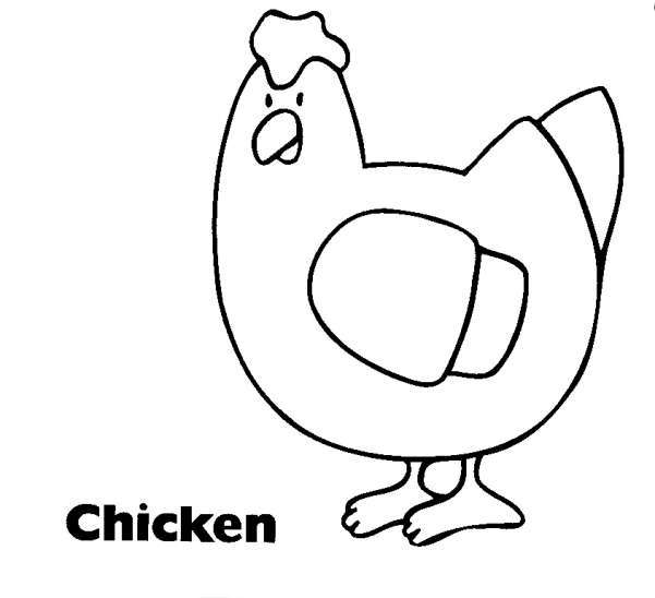 Chicken Preschool S Farm Animals4ff7 Coloring Page