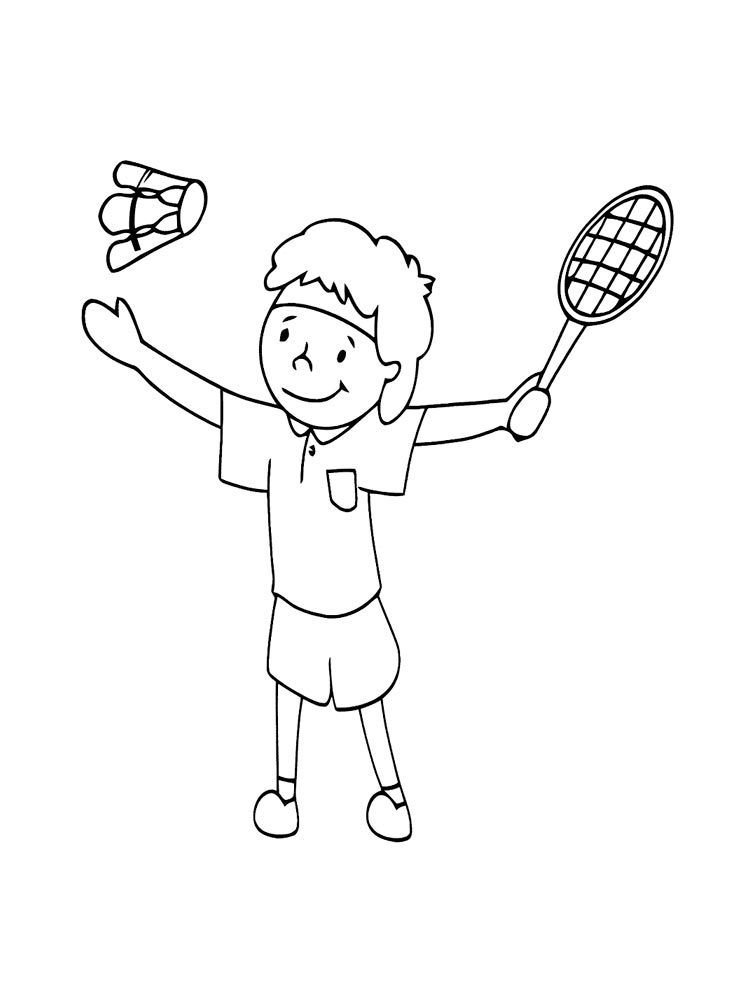Child Playing Badminton