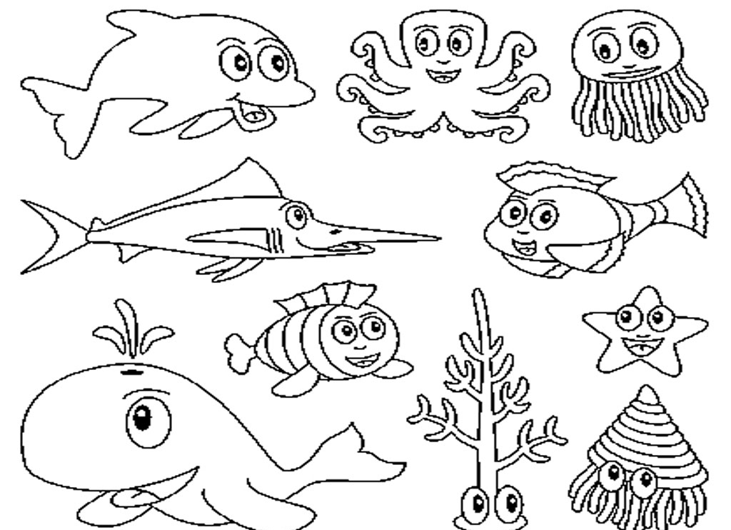 Children S Of Sea Animals5624 Coloring Page