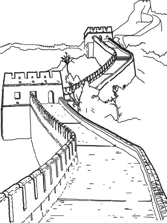 China’s The Great Wall Coloring Page