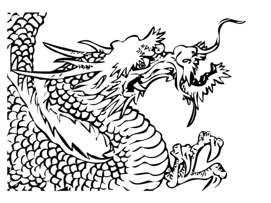Chinese Dragon 6 Coloring Page