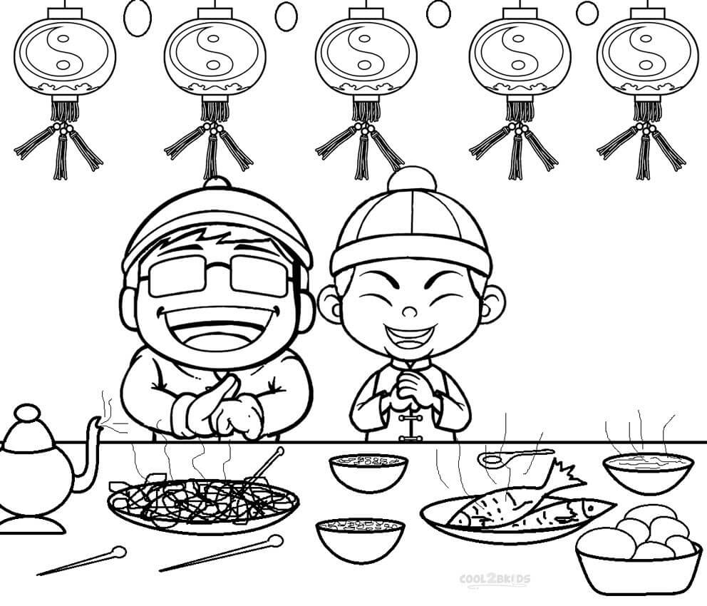 Chinese New Year 3 Coloring Page