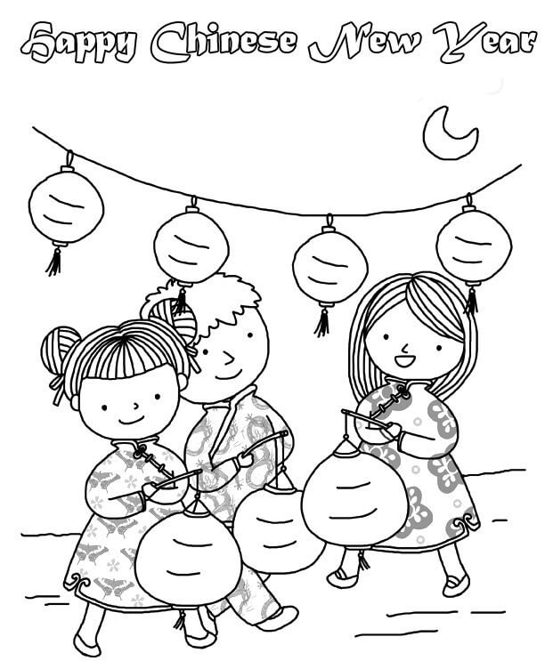 Chinese New Year 4 Coloring Page