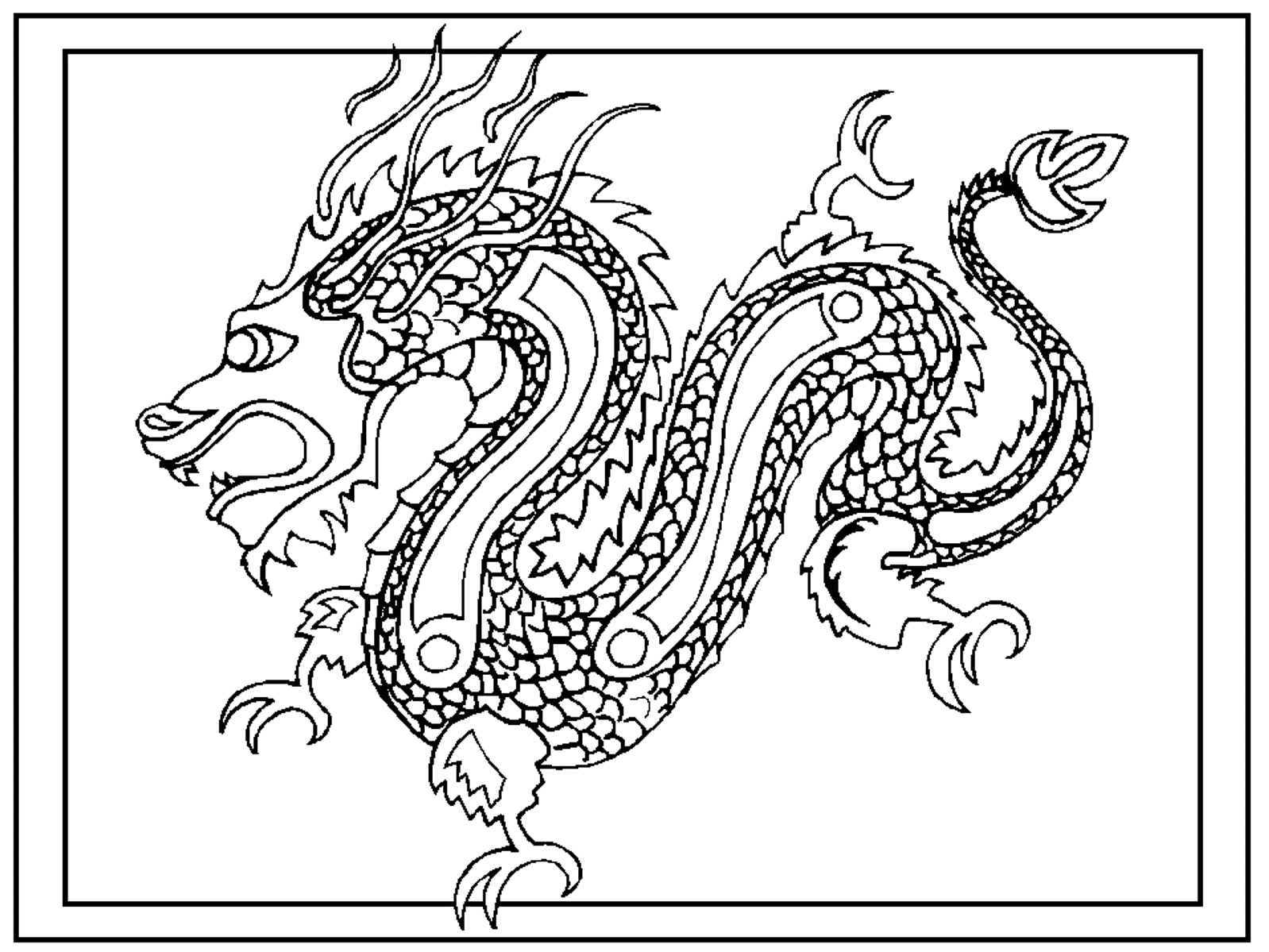 Chinese New Year Dragon Ae17 Coloring Page