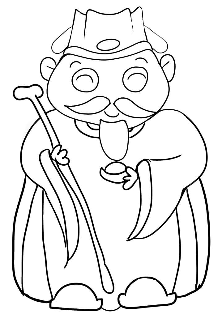 Chinese Wise Man Coloring Page