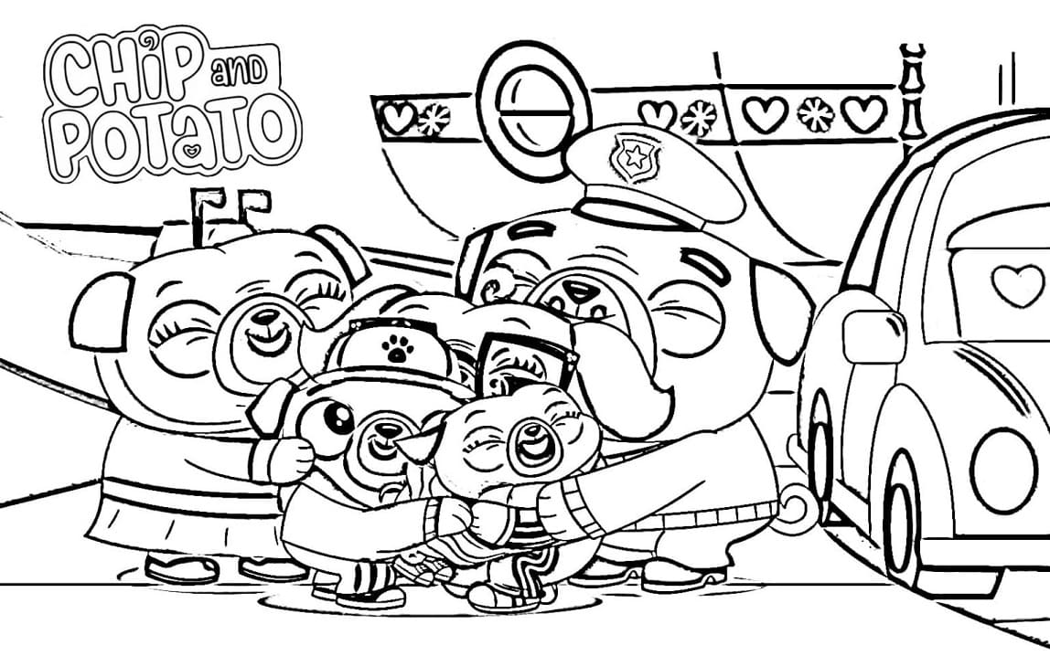 Chip’s Family Coloring Page