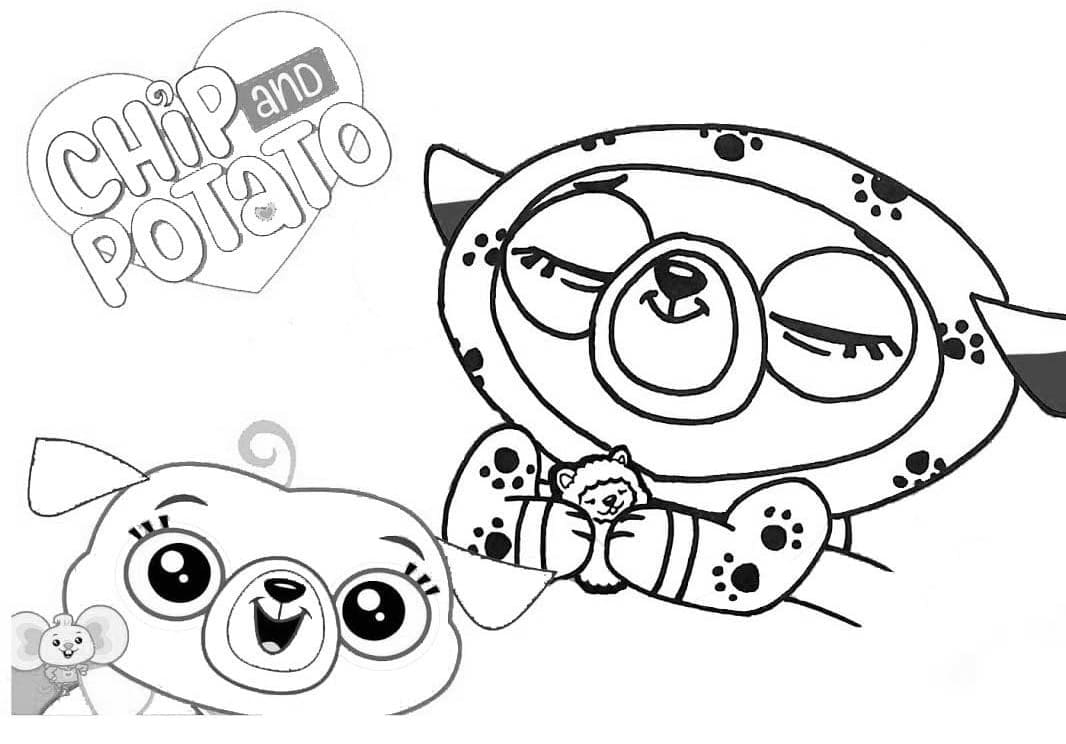 Chip and Potato 3 Coloring Page