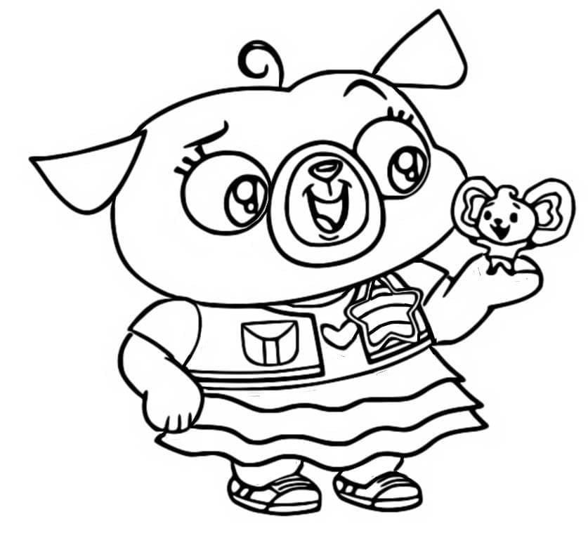 Chip and Potato Cute Coloring Page