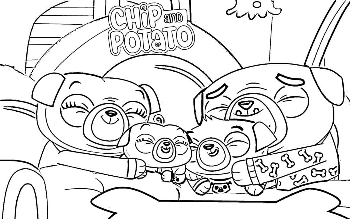 Chip Family Coloring Page
