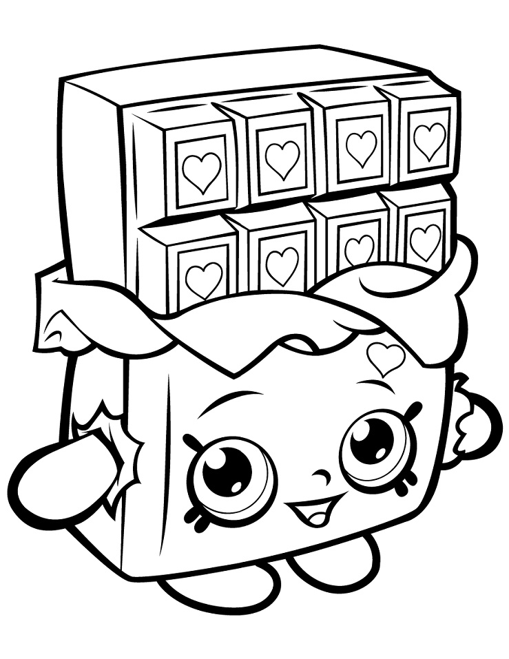 Chocolate Cheeky Coloring Page
