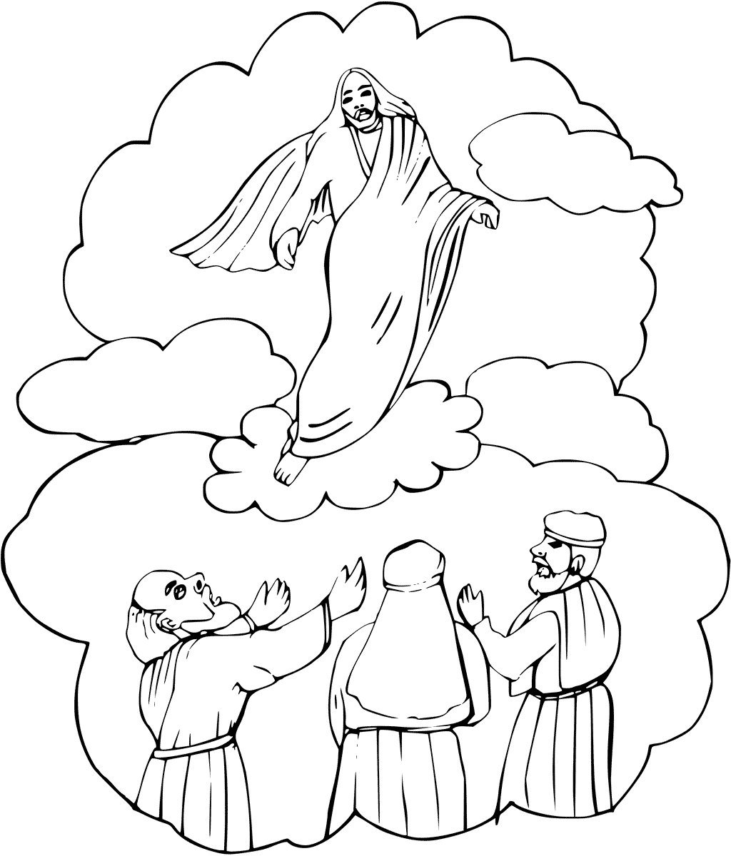 Christ Ascention Easter Coloring Page