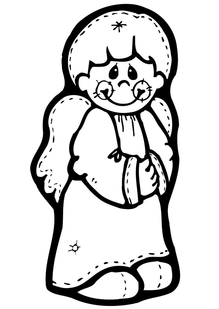 Christmas Angel Boy Coloring Page