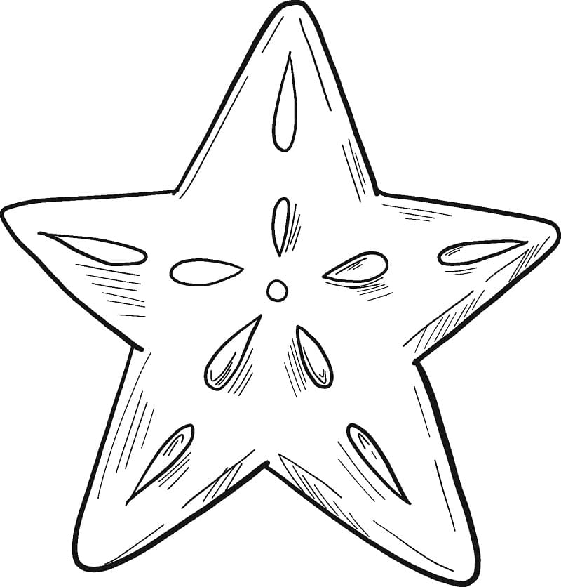 Christmas Cookie As Big Star Coloring Page