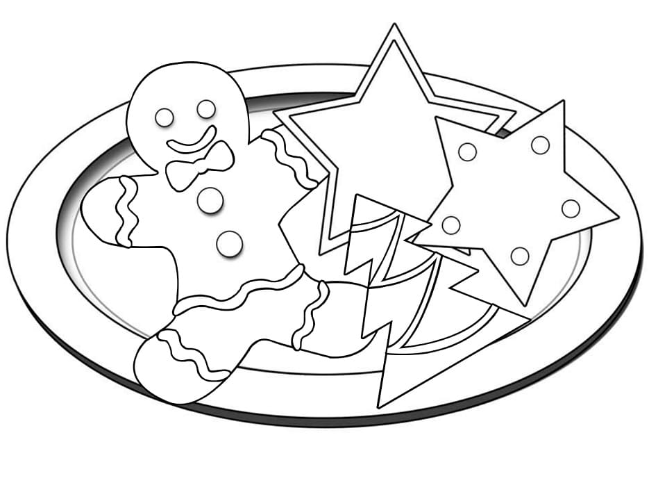 Fun Christmas Cookies Coloring Page
