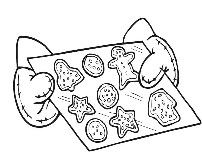 Christmas Cookies With Many Cakes Coloring Page