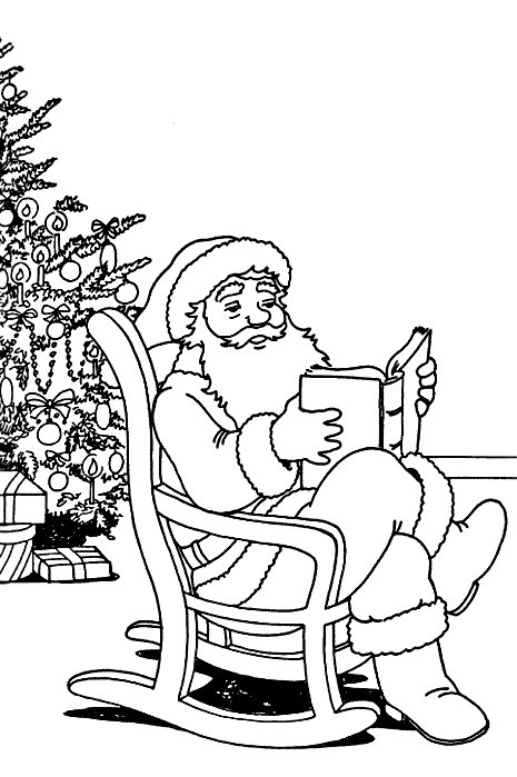 Christmas Santa Claus With Tree