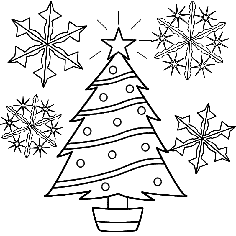 Christmas Snowflake Coloring Page
