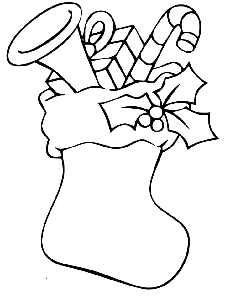 Christmas Stocking 12 Coloring Page