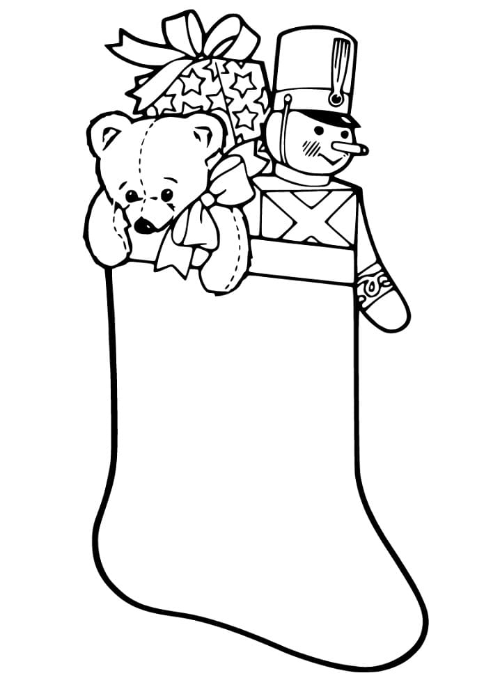 Christmas Stocking 14 Coloring Page
