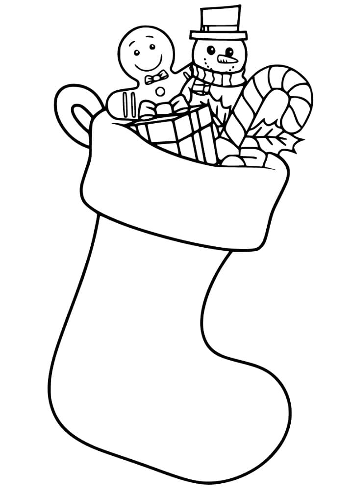 Christmas Stocking 16 Coloring Page