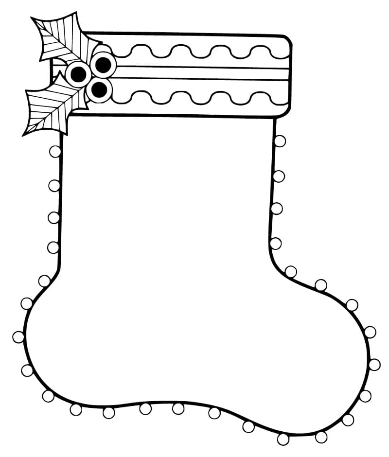 Christmas Stocking 17 Coloring Page