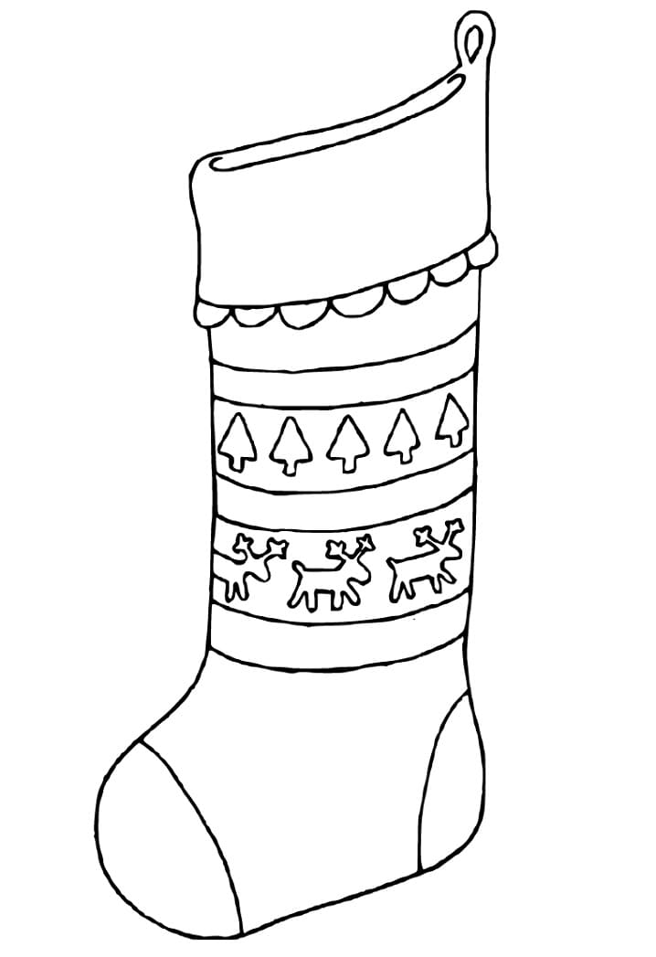 Christmas Stocking 18 Coloring Page