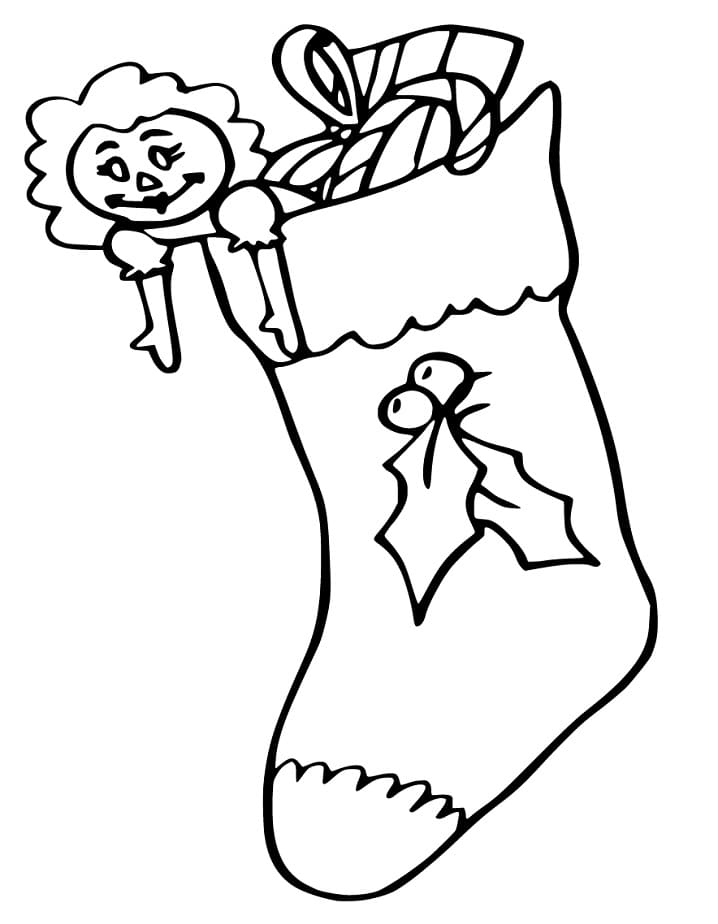 Christmas Stocking 20 Coloring Page