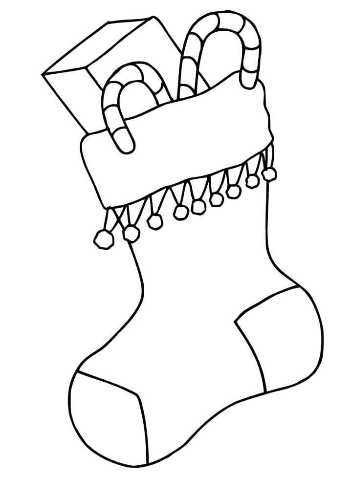 Christmas Stocking 21 Coloring Page